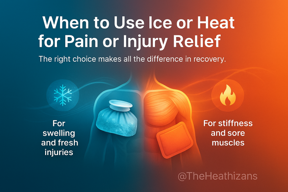 when to use ice or heat for pain or injury relief
